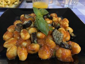 Vegan tomatoe gnocchis 🌱  #Veganuary at Monalisa Pizzeria Las Galletas Tenerife  in Tenerife
