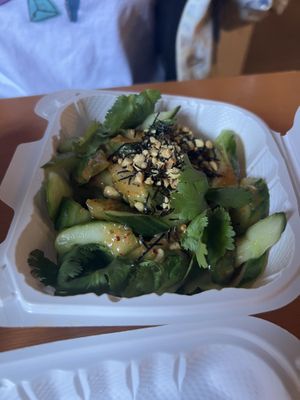 Cucumber salad  at Mimi's Chūka Diner in Somerville