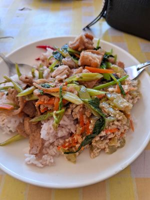 Mixed selection at Vegetarian Food Lat Krabang - อาหารเจ ลาดกระบัง in Bangkok