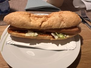 Vegan Hot Dog  at Niko's Street Food Bar in Galtuer