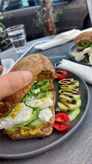 Brown bread with Avocado and vegan feta at Coffee Circus Connections - Marsaskala in Wied Il-ghajn