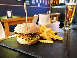 Reggae burger. at Guaro's Burger Bar in Aveiro