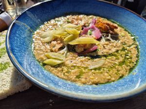 Vegan lentil dahl at Le Red - Croix-de-Culet in Champery