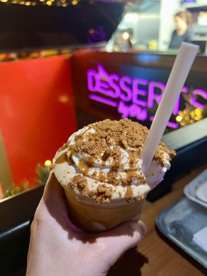 Biscoff milkshake from Dre’s  #Veganuary at Blackstock Market in Liverpool