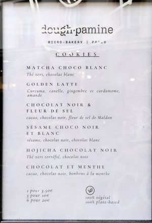 Cookie Menu at Doughpamine: Micro-Bakery - Maybe closed in Paris