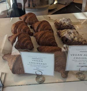 Vegan croissant and almond croissant at Beloved's Bakery and Cafe in Reno