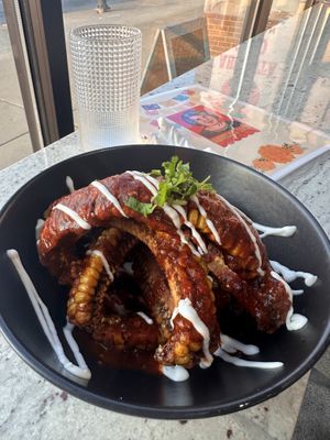Corn ribs - unique and must have dish!  at Abuelita Coco in Oak Lawn