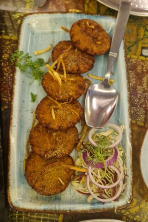 Sweetcorn patties were much better than I expected at Heritage Indian Restaurant in Accra