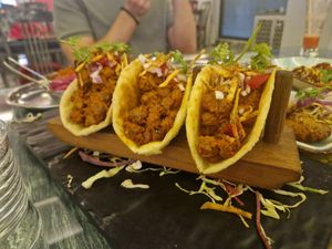 Chana batura tacos - delicious at Heritage Indian Restaurant in Accra