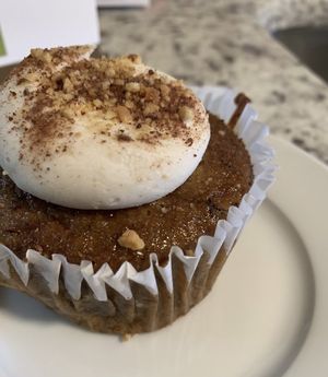 Vegan loaded monkey cupcakees  at Unrefined Bakery in Frisco