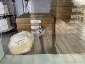 Take-away vegan ingredients for purchase at Unrefined Bakery in Frisco