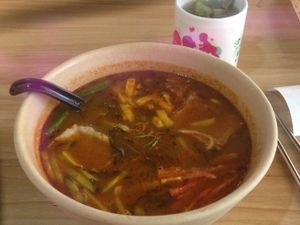 Asam laksa with brown rice ramen   at Simple Life - Jalan Sultan Ismail in Kuala Lumpur