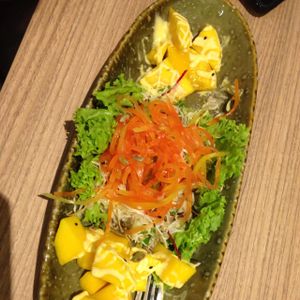 mango salat is dressed with egg mayo. no remarks about egg in menu at Simple Life - Jalan Sultan Ismail in Kuala Lumpur