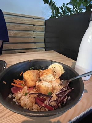 Crispy tofu bowl   at Yoi in Stockholm