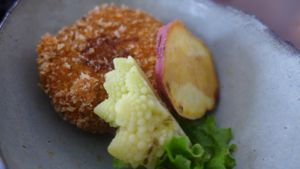 pumpkin croquette at Salloga in Sapporo