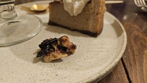 Candied nut and soy cheesecake at Salloga in Sapporo