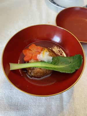 Soy meat(ball) in broth  at Salloga in Sapporo