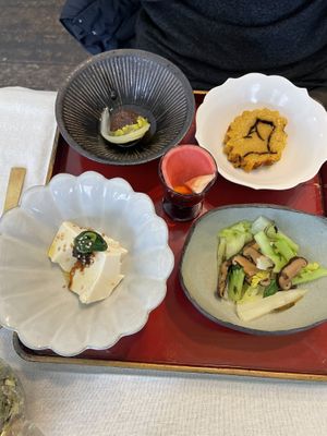 Main course for sushi course  at Salloga in Sapporo