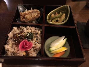 Part of the dinner set  at Salloga in Sapporo