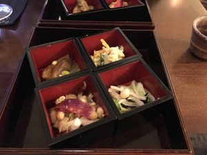 Part of the dinner set  at Salloga in Sapporo