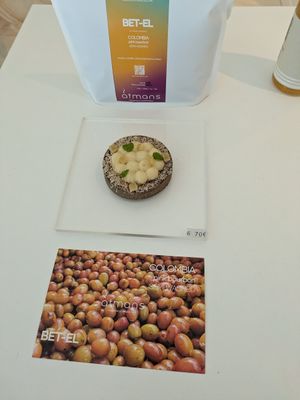 Yuzu and hazelnuts with coffee pairing at Benevola in Barcelona