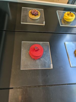 Watermelon mousse at Benevola in Barcelona