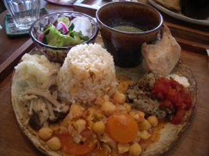 Lunch plate. at Toritorinoki in Tokyo