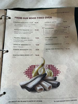 Menu  at Ayat in New York City