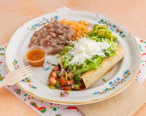 🌯 FLAUTAS
Crisp rolled tortillas filled with seitan beef or GF soy chicken, topped with organic lettuce, sour cream, and mozzarella. Served with guacamole and pico de gallo.
 at El Nopalito Vegan Taqueria - Food Stall in Fort Lauderdale
