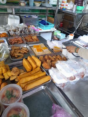 Pre made vegan foods at An Lạc in Ho Chi Minh City