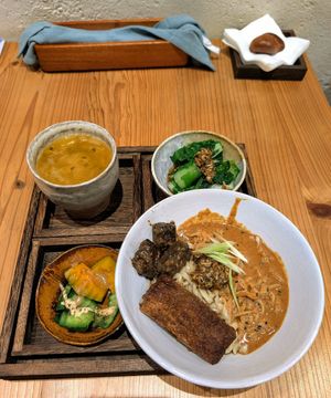 Sesame noodle set meal at Sānjīn Zhì Miàn - 三津制麵 | 台中249老宅店 in Taichung