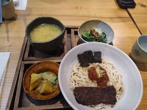 Goodness combo with tomato braised sauce at Sānjīn Zhì Miàn - 三津制麵 | 台中249老宅店 in Taichung