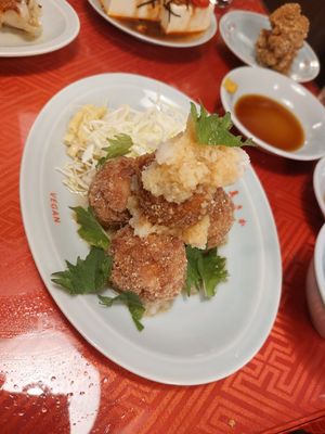 Ponzu Daikon Karaage at Vegan Izakaya Masaka (ヴィーガン 居酒屋 真さか)- Kyoto in Kyoto