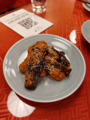 Eggplant Kimchi at Vegan Izakaya Masaka (ヴィーガン 居酒屋 真さか)- Kyoto in Kyoto