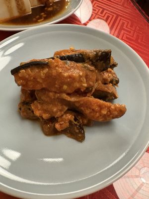 Vegan Aubergine kimchi  at Vegan Izakaya Masaka (ヴィーガン 居酒屋 真さか)- Kyoto in Kyoto