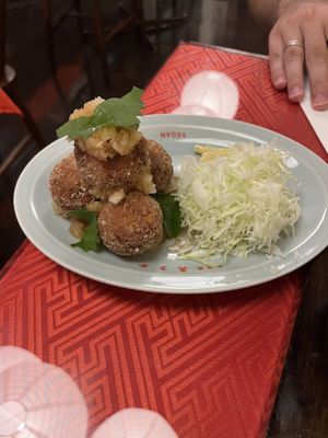Yuzu ponzu meatballs   at Vegan Izakaya Masaka (ヴィーガン 居酒屋 真さか)- Kyoto in Kyoto