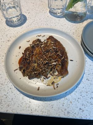 Smoked eggplant (delicious)  at Schwein in Vienna