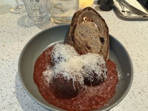 “ no meat balls”   at Schwein in Vienna