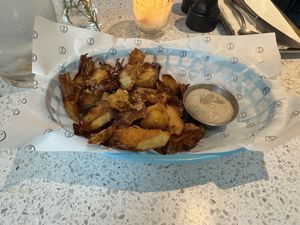 Gefrituurde artisjokken  at Schwein in Vienna