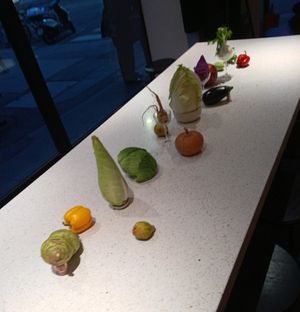 Table decorations at Schwein in Vienna