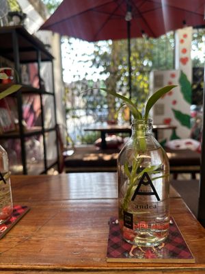 Las mesas  at Red Head Coffee Shop in Lima