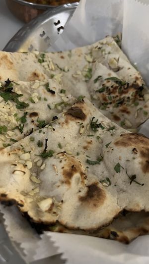 GF & Vegan Garlic Naan  at Taste of India in Lincoln City