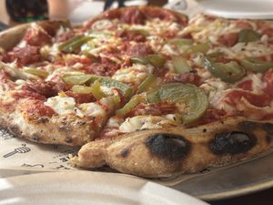 Look at this crust! It’s incredibly delicious   at Flour Girl & Flame in West Allis