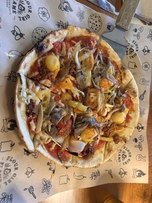 Gluten-free crust   at Flour Girl & Flame in West Allis