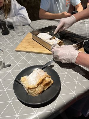 Apple strudel we made!  at Edelweiss Cooking School in Salzburg
