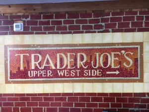 Sign in front at Trader Joe's - Broadway in New York City