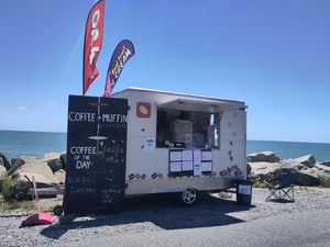 The truck at Bruce Bay Coffee Cart in Bruce Bay