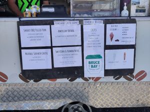Menu at Bruce Bay Coffee Cart in Bruce Bay