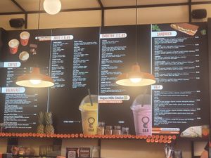 Menu has many vegan options, including plant-based milks, but you can also customise your own sandwich, juice, or smoothie. at SKA - სკა ჯუს ბარი in Tbilisi