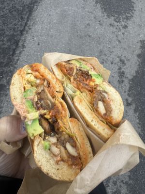 mushroom and avo bagel  at Pureun Deli - 푸른델리 in Seoul